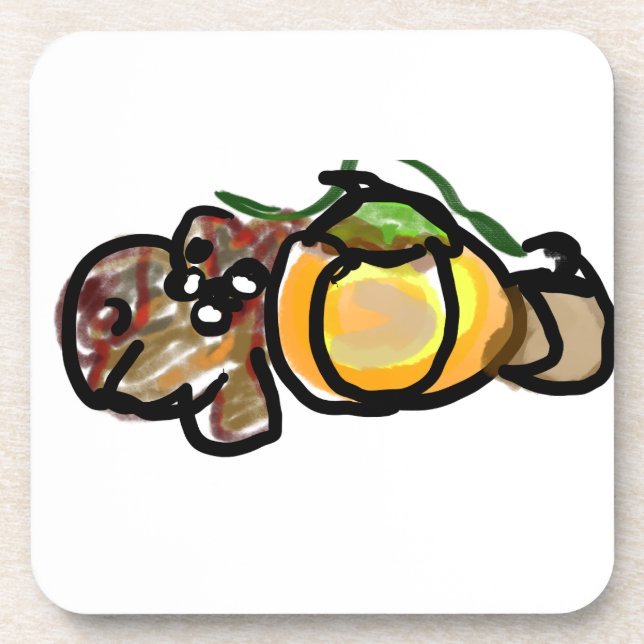 Dessous-de-verre Squirrel pumpkins  (Devant)