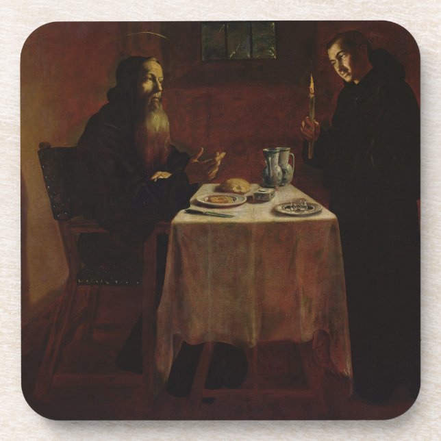 Dessous-de-verre St Benoît bénissant St Maur (Devant)