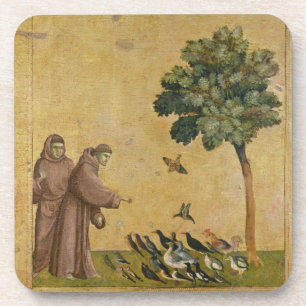 Dessous-de-verre St Francis d'Assisi prêchant aux oiseaux