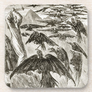 Dessous-de-verre St Patrick et les oiseaux de démon, 'du trias T