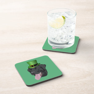 Dessous-de-verre St. Patrick's Day Black Labrador