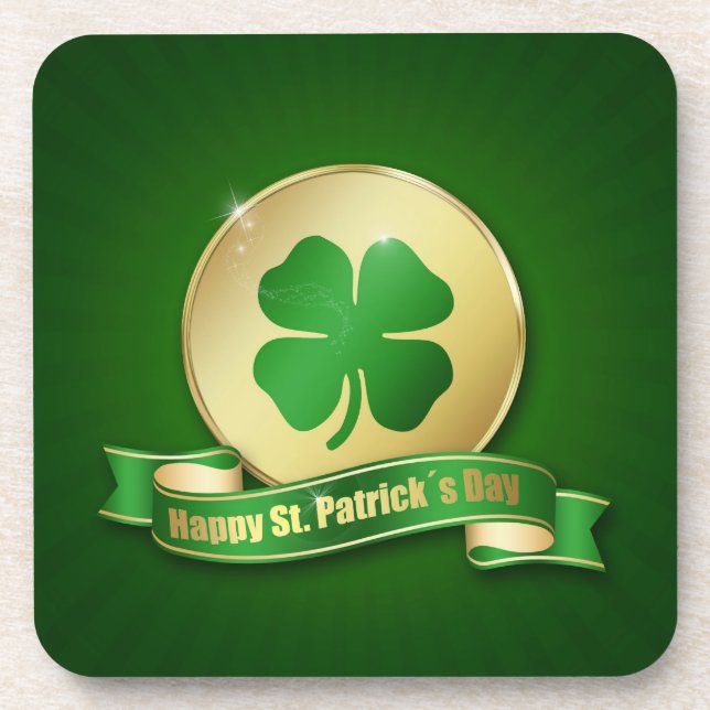 Dessous-de-verre St. Patrick's Day Coin Shamrock (Devant)