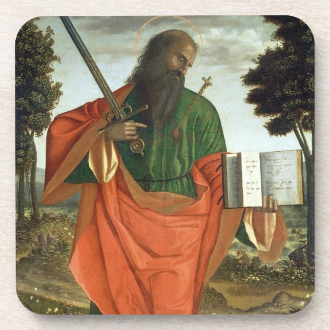 Dessous-de-verre St Paul, 1520 (huile sur le panneau) (Devant)