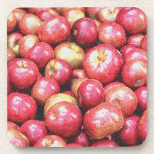 Dessous-de-verre "Stack of Red Apples Fruit" Photo mignonne. Comman