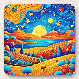 Dessous-de-verre Starry Night Surrealism Dessin