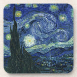 Dessous-de-verre Starry Night Vincent van Gogh Peinture Vintage Art<br><div class="desc">Vincent van Gogh (Néerlandais, 1853 - 1890) Starry Night, 1889, Huile sur toile Non encadré : 73 × 92 cm (28, 7 × 36, 2 po) Ce tableau représente la vue depuis la fenêtre est de la chambre d'asile de Van Gogh à Saint-Rémy-de-Provence, il ajoute un village aménagé. Il est...</div>