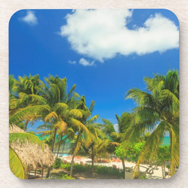 Dessous-de-verre Station balnéaire tropicale, Belize (Devant)