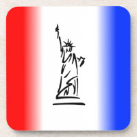 Statue de la Liberté Rayure Rouge Blanc Bleu