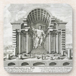 Dessous-de-verre Statue de Zeus olympien, faite par Phidias en or a