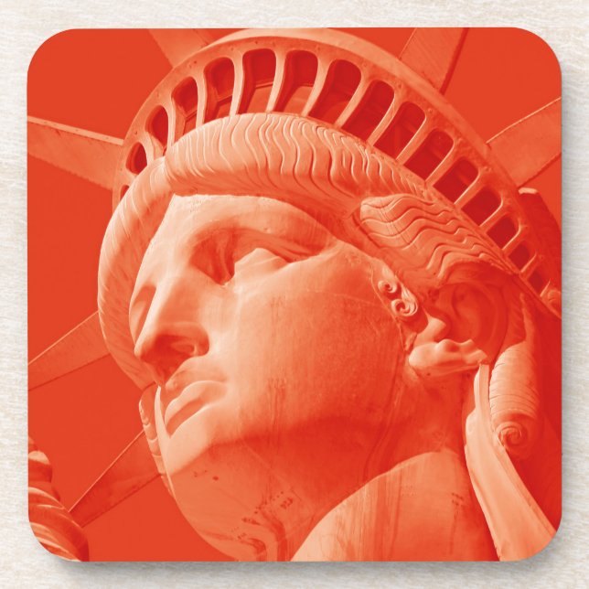 Dessous-de-verre Statue rouge de la Liberté (Devant)