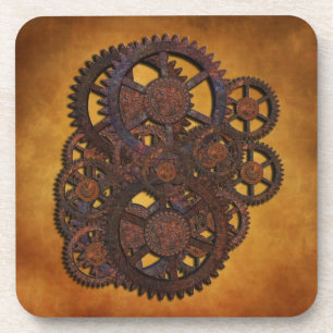 Dessous-de-verre Steampunk Rusty