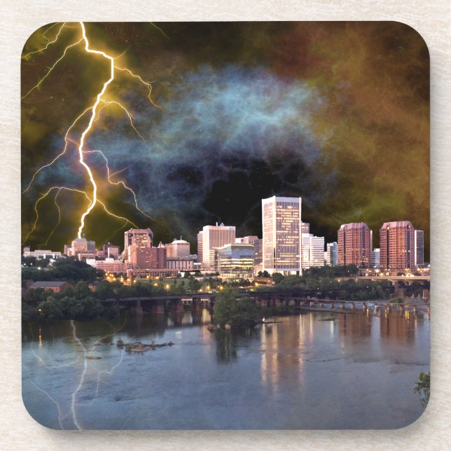 Dessous-de-verre Stormy Richmond Skyline (Devant)