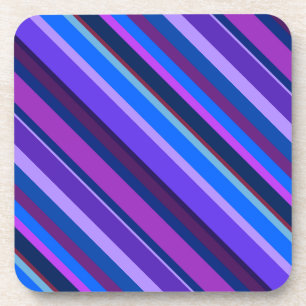 Dessous-de-verre stripes en bleu et purple