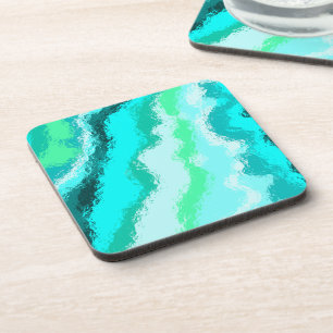 Dessous-de-verre Style aquarellisé bleu vert aqua
