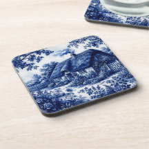 Style Fleur Bleue Cottage Anglais de Campagne Rose