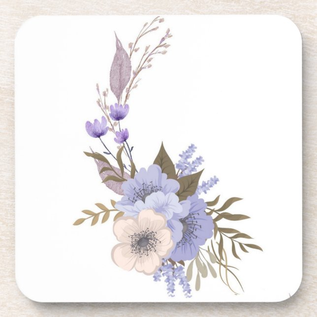 Dessous-de-verre Style floral de la boutique violette  (Devant)