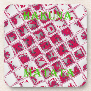 Dessous-de-verre Style Hakuna Matata Rouge