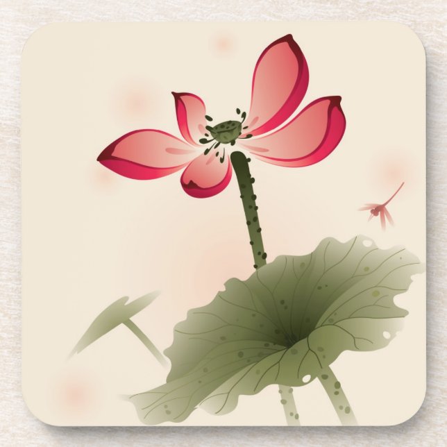 Dessous-de-verre Style oriental Lotus (Devant)