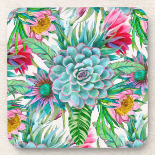 Dessous-de-verre Succulent jardin tropical