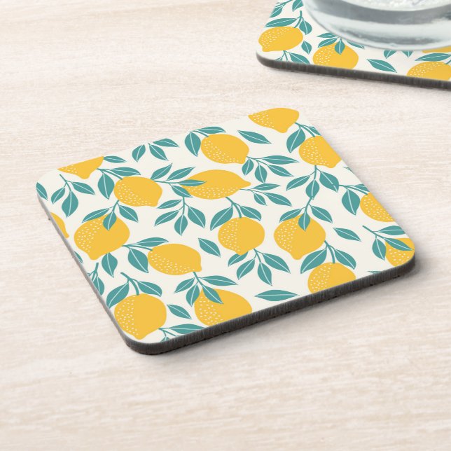 Dessous-de-verre Sucré Branches de citron Motif (Côté gauche)