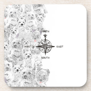 Dessous-de-verre Sud-est du nord et chien de Westie