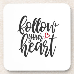 Dessous-de-verre Suivez la citation de votre coeur Valentine   DESS