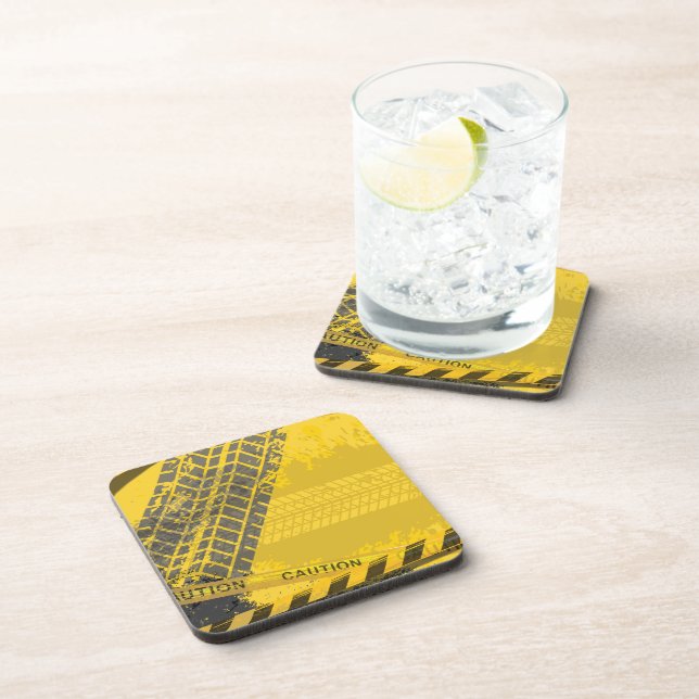 Dessous-de-verre Suivi des pneus de voie jaune (Côté Droit)
