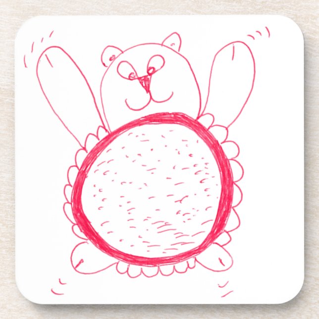 Dessous-de-verre Sunflower Bear Cork Coaster (Devant)