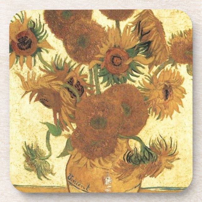 Dessous-de-verre Sunflowers par Van Gogh (Devant)