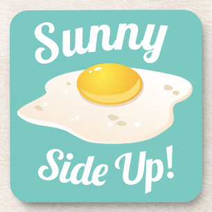 Dessous-de-verre Sunny Side Up Fried Oeuf Bright Breakfast