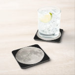 Dessous-de-verre Superlune dans le ciel noir<br><div class="desc">Grosse lune grise dans le ciel noir</div>