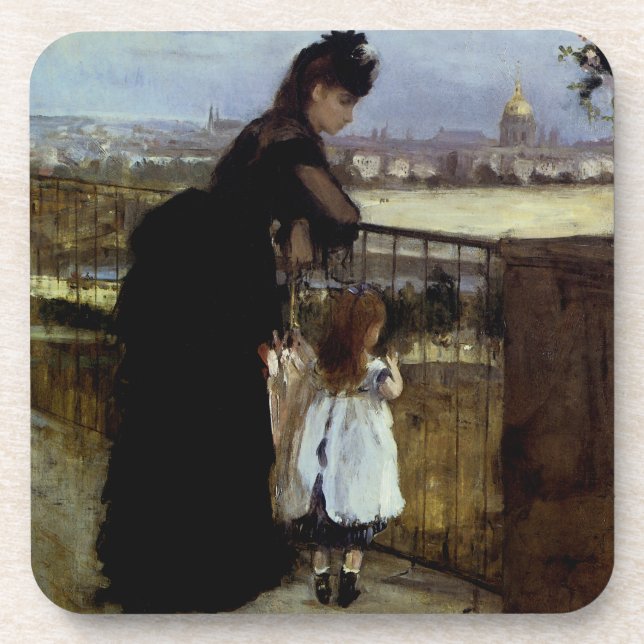 Dessous-de-verre Sur le balcon par Berthe Morisot (Devant)