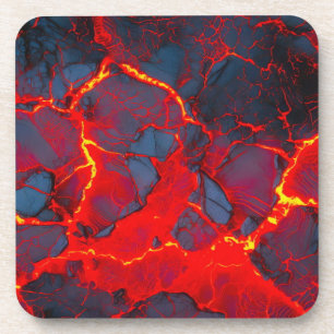 Dessous-de-verre Surface de lave chaude (Style 1) Peinture à l'huil