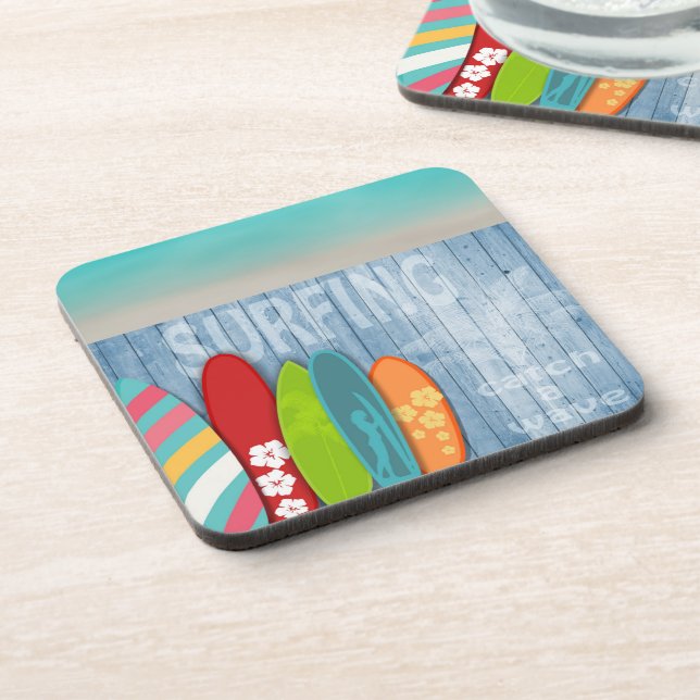 Dessous-de-verre Surfboards Beverage Coaster (Côté gauche)