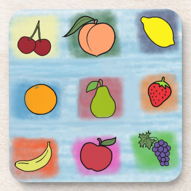 Dessous-de-verre Surprise des fruits (Devant)