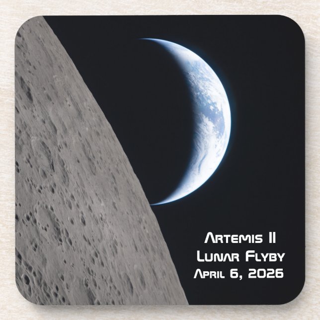 Dessous-de-verre Survol lunaire Artemis II (Devant)