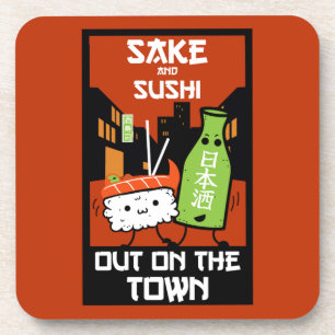 Dessous-de-verre Sushi Et Sake Foodies Napkin