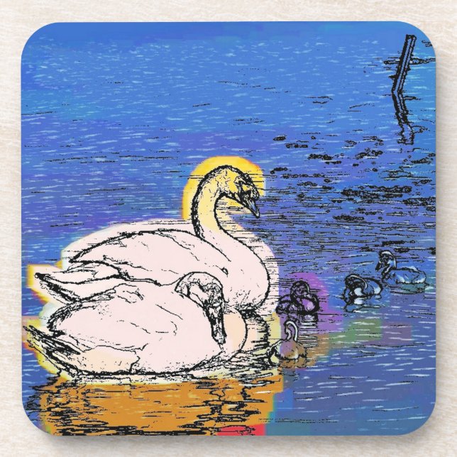 DESSOUS-DE-VERRE SWANS (Devant)