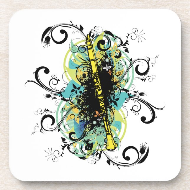 Dessous-de-verre Swirl Grunge Clarinet (Devant)