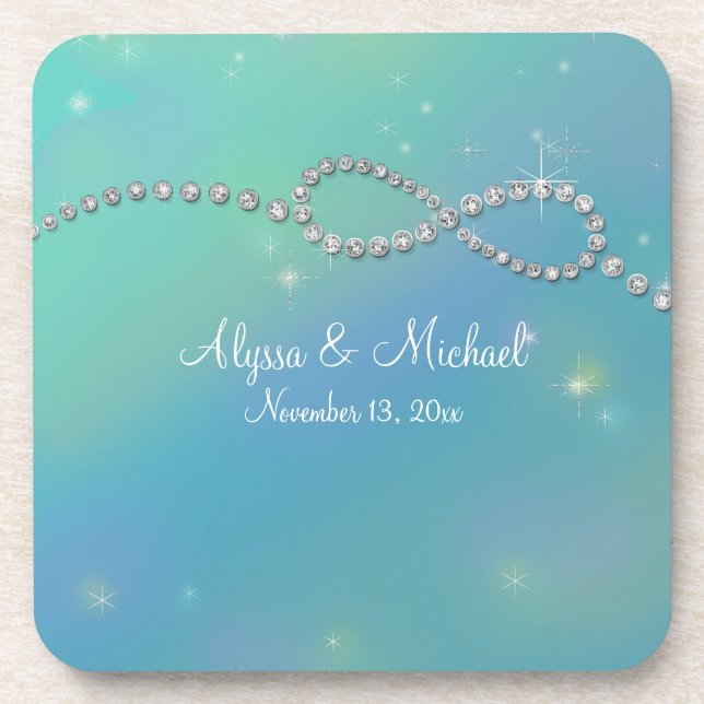 Dessous-de-verre Symbole Aqua Infinity Signal Infinite Love Twinkan (Devant)