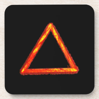 Dessous-de-verre Symbole d'alchimie d'élément de feu lame