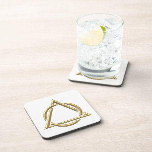 Dessous-de-verre Symbole de la Sainte Trinité "3D" d'or