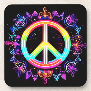 Dessous-de-verre Symbole de paix arc-en-ciel Art