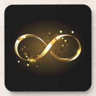 Dessous-de-verre Symbole d'infini doré