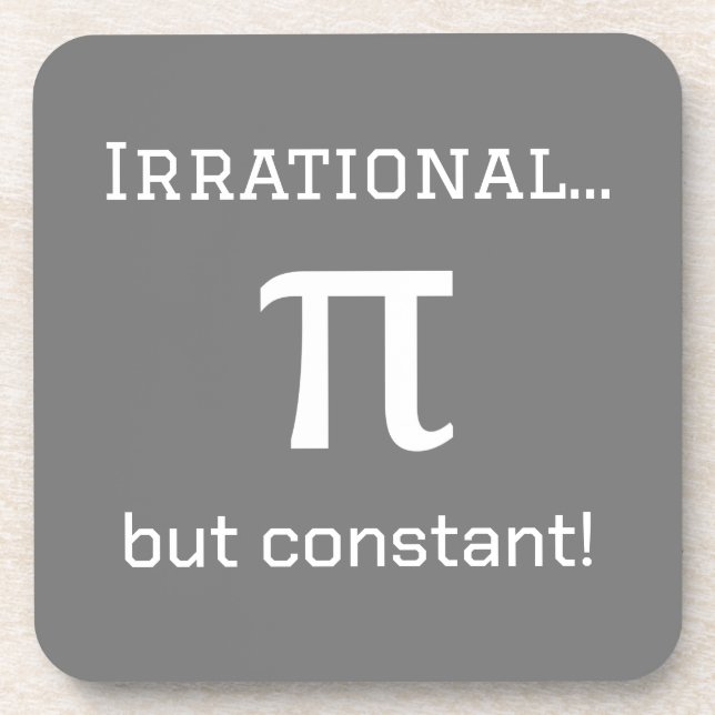 Dessous-de-verre Symbole Pi Personnalisé Maître de mathématiques, É (Devant)
