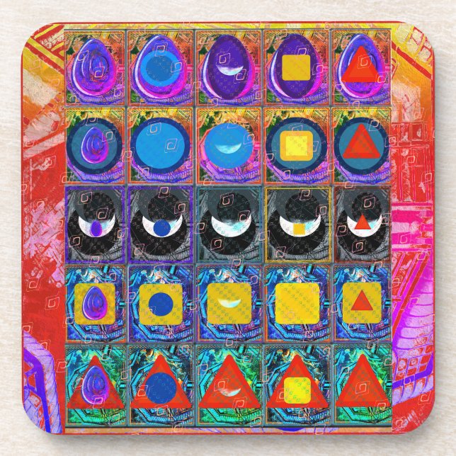 Dessous-de-verre Symboles élémentaires Motif Meditation Aid Tattva (Devant)