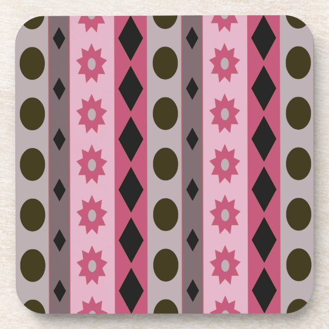 Dessous-de-verre SYMBOLES rose (Devant)