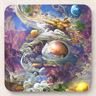 Dessous-de-verre Système solaire à galaxie violette
