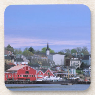 Dessous-de-verre T.N. Canada, Nouvelle-Écosse. Vue de Lunenburg, un