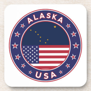 Dessous-de-verre T-shirt Alaska, autocollant Alaska, sac Alaska